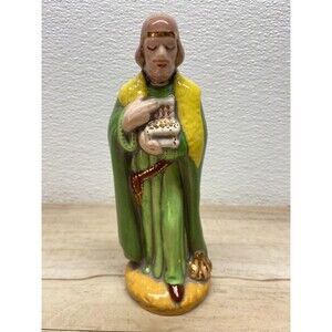 Vtg Unbranded Wise Man Ceramic Nativity Figurine